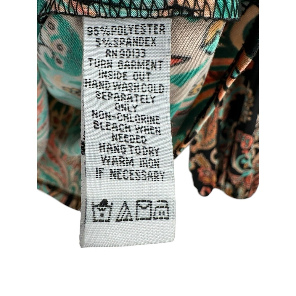 Bob Mackie Shirt Top Blouse Womens Size M Artsy Mature Grandmacore Paisley - Picture 8 of 8
